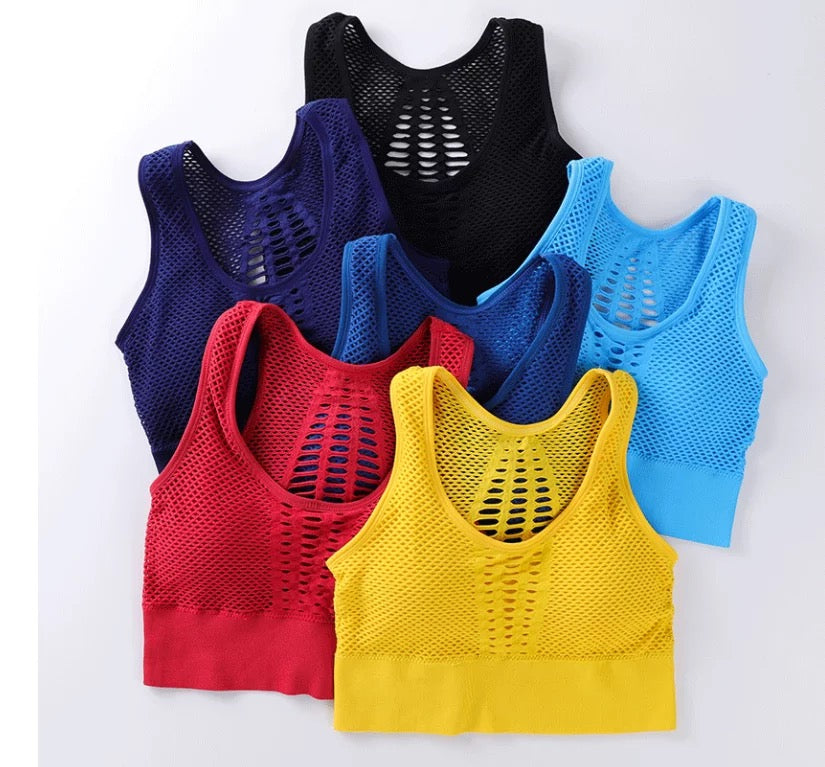 Seamless Mesh Sports Bra