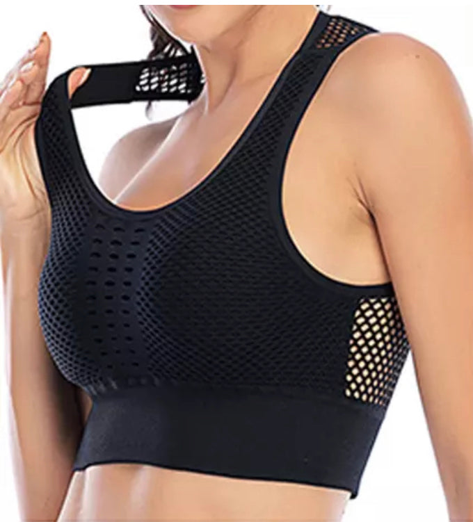 Seamless Mesh Sports Bra