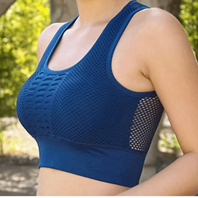 Erda sports bra with mesh insert blue Only Play